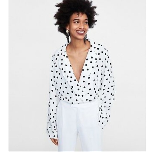 Zara Polka Dot Bodysuit - Picture 4 of 8
